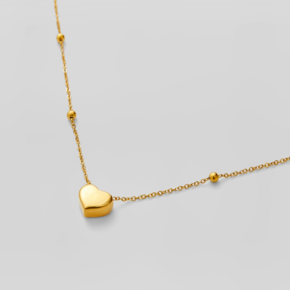 Gold Heart Pendant Necklace